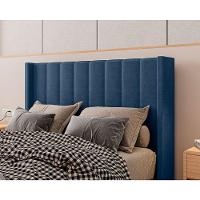 Cabeceira Estofada King 195 Cm Turquesa Veludo Azul Marinho - 2