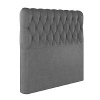 Cabeceira Estofada Queen 160 Cm Topázio Veludo Cinza - 2