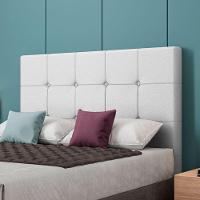 Cabeceira Estofada Solteiro 90 Cm Safira Corino Branco - 2