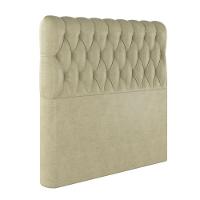 Cabeceira Estofada King 195 Cm Topázio Veludo Bege - 2