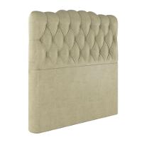 Cabeceira Estofada Queen 160 Cm Prisma Veludo Bege - 2