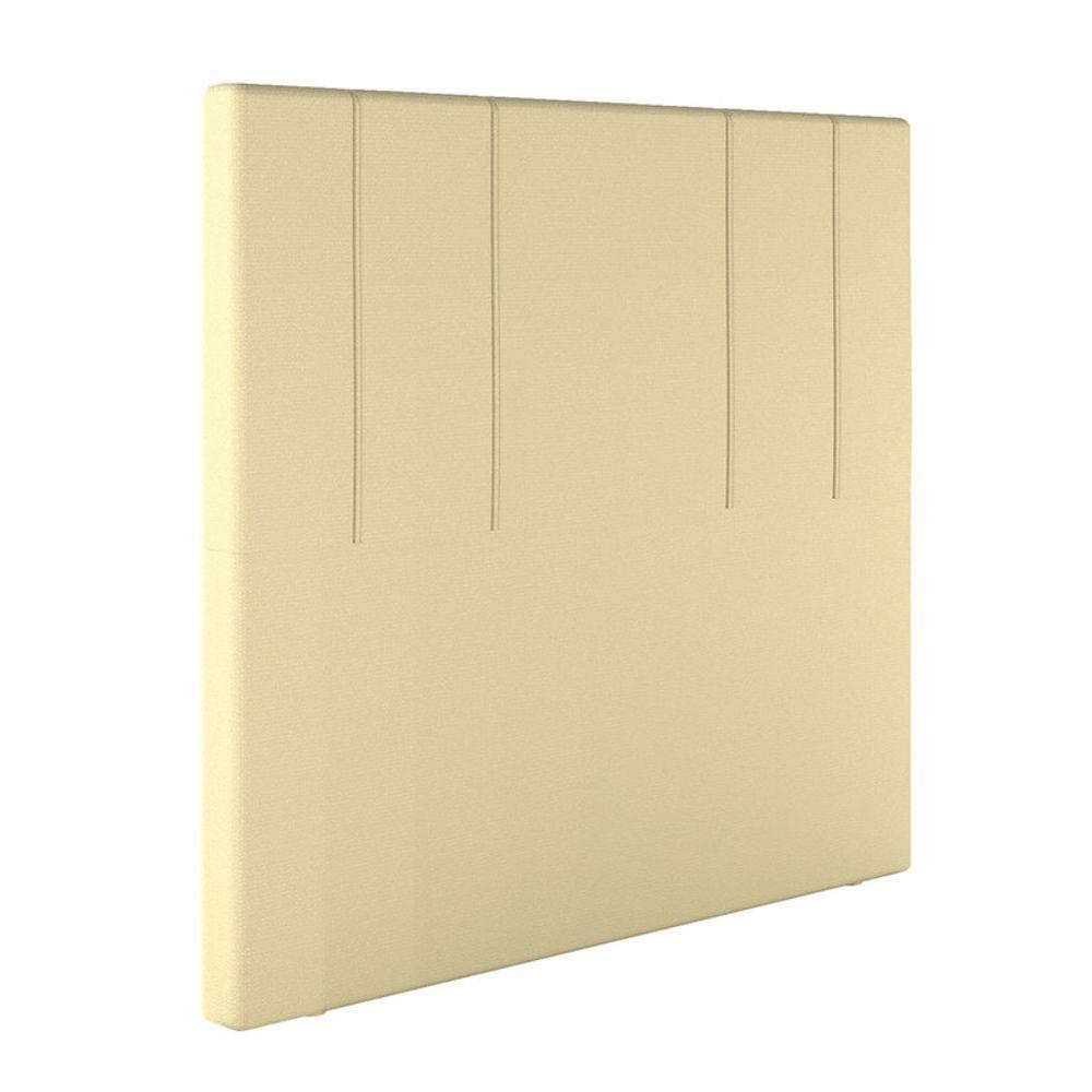 Cabeceira Estofada Solteiro 90 Cm Rubi Linho Creme - 2