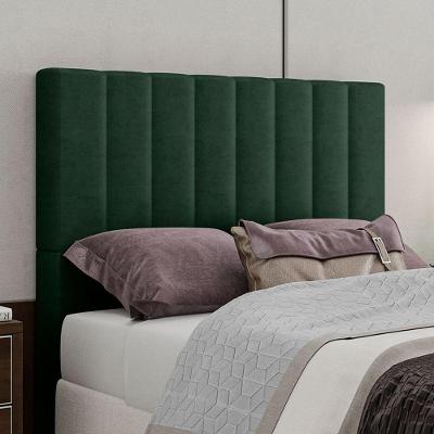 Cabeceira Estofada Queen 160 Cm Esmeralda Veludo Verde
