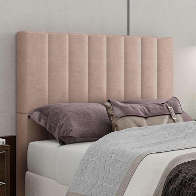 Cabeceira Estofada Queen 160 Cm Esmeralda Veludo Rose