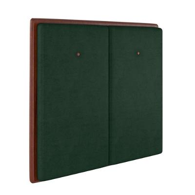 Cabeceira Estofada Queen 160 Cm Coral Veludo Verde