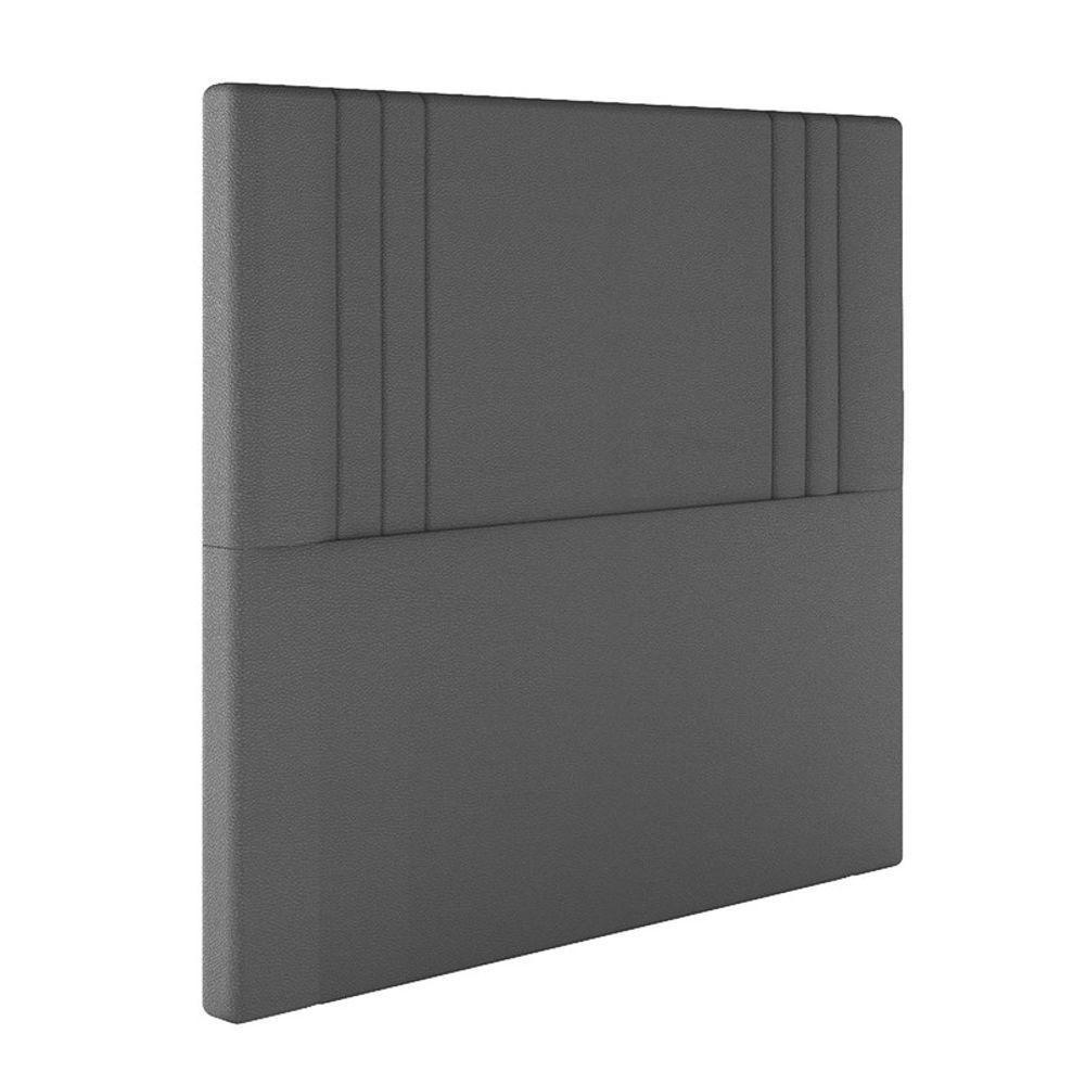 Cabeceira Estofada Queen 160 Cm Diamante Corino Preto - 2