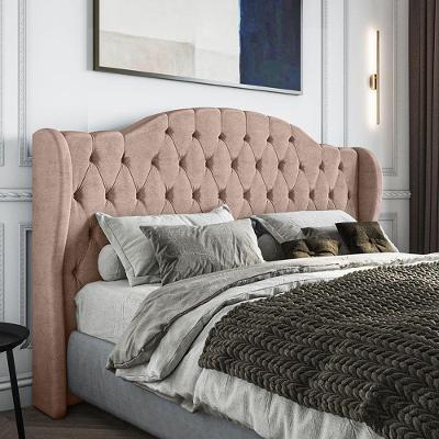 Cabeceira Estofada Queen 160 Cm Cristal Veludo Rose