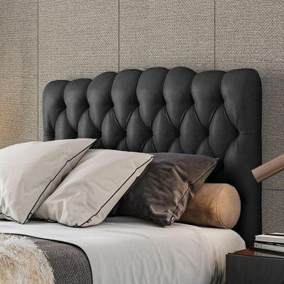 Cabeceira Estofada King 195 Cm Prisma Veludo Preto