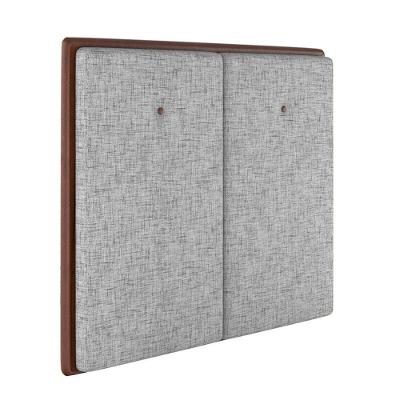 Cabeceira Estofada Queen 160 Cm Coral Linho Cinza