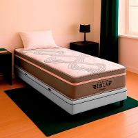 Cama Box Baú Solteirão Branco E Colchão Ibiza Molas Vstore - 1