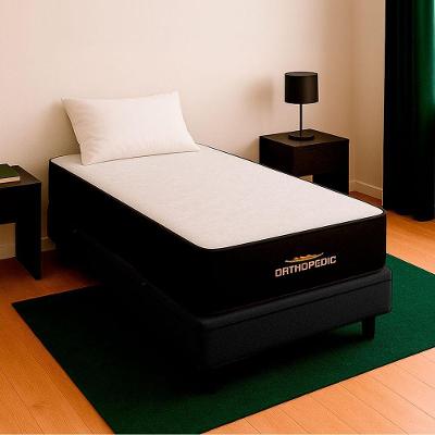 Cama Box Baú Solteirão E Colchão Orthopedic D33 V-store Cor:preto