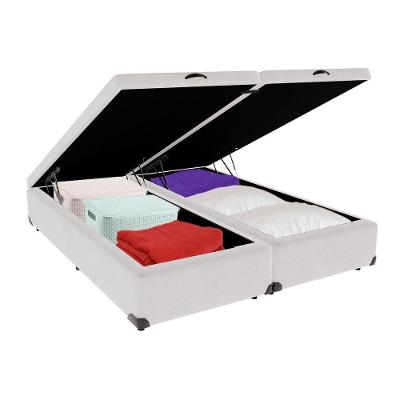 Cama Box Baú King Branco V-store 193x203x44