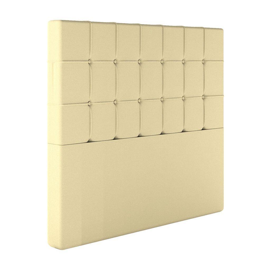 Cabeceira Estofada Solteiro 90 Cm Turmalina Linho Creme - 2