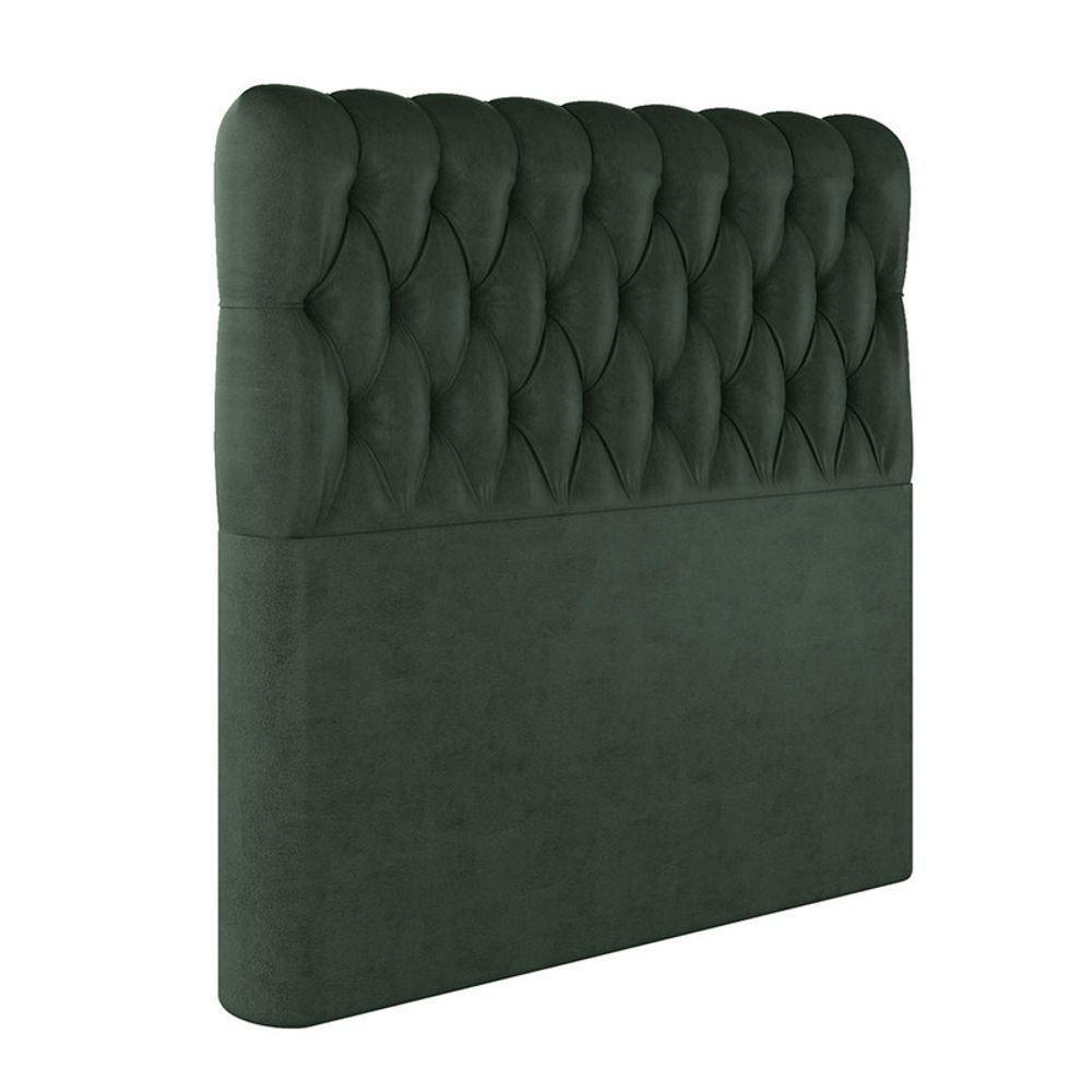 Cabeceira Estofada Solteiro 90 Cm Topázio Veludo Verde - 2