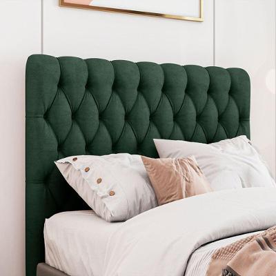 Cabeceira Estofada Solteiro 90 Cm Topázio Veludo Verde