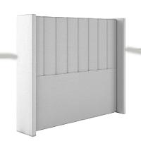 Cabeceira Estofada Solteiro 90 Cm Turquesa Corino Branco - 1