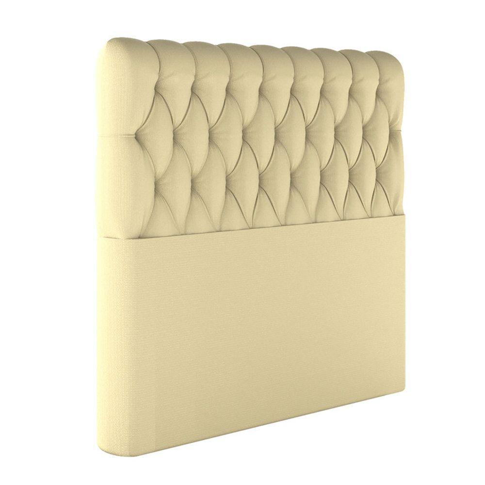 Cabeceira Estofada Queen 160 Cm Topázio Linho Creme - 2