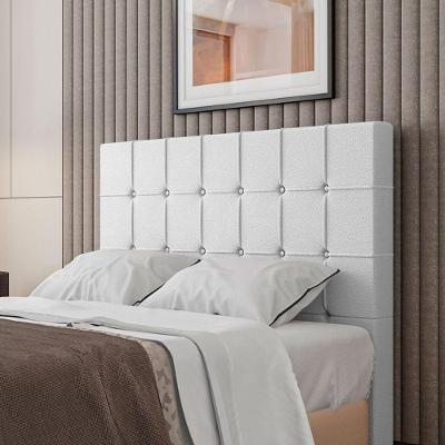 Cabeceira Estofada Solteiro 90 Cm Turmalina Corino Branco