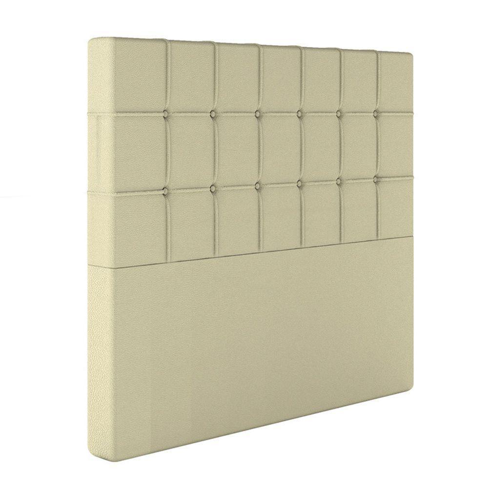 Cabeceira Estofada Solteiro 90 Cm Turmalina Corino Bege - 2