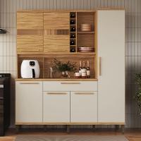 Armário De Cozinha 6 Portas 1 Gaveta Touriga Amêndoa/off White Móveis Ronipa - 1