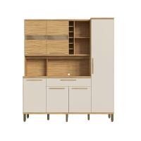 Armário De Cozinha 6 Portas 1 Gaveta Touriga Amêndoa/off White Móveis Ronipa - 2