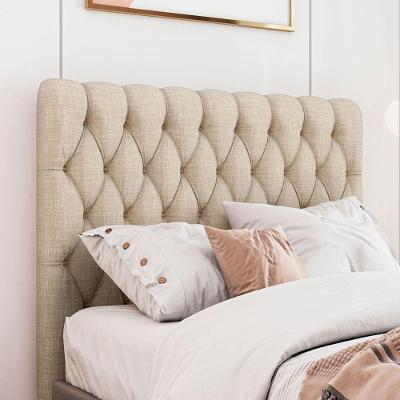 Cabeceira Estofada Solteiro 90 Cm Topázio Linho Bege