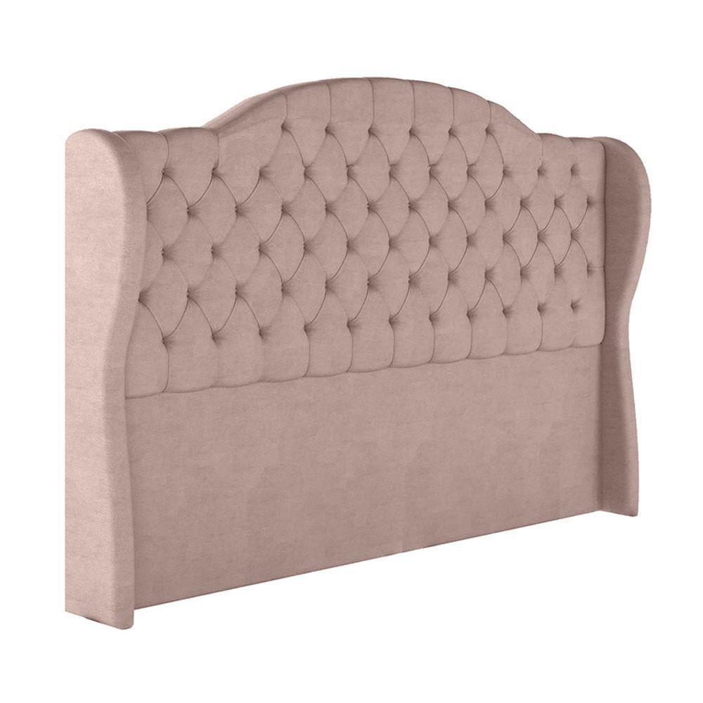 Cabeceira Estofada Solteiro 90 Cm Cristal Veludo Rose - 2
