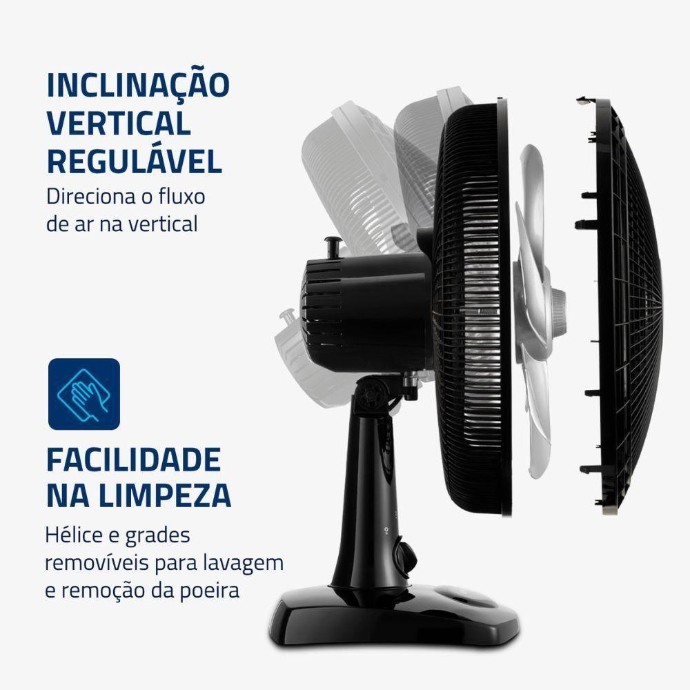 Ventilador De Mesa Mondial Super Power Vsp-30-b 30cm 3 Velocidades Preto 110V - 3