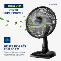 Ventilador De Mesa Mondial Super Power Vsp-30-b 30cm 3 Velocidades Preto 110V - 2