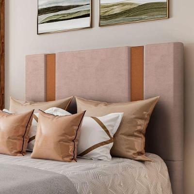 Cabeceira Estofada Queen 160 Cm Ametista Veludo Rose