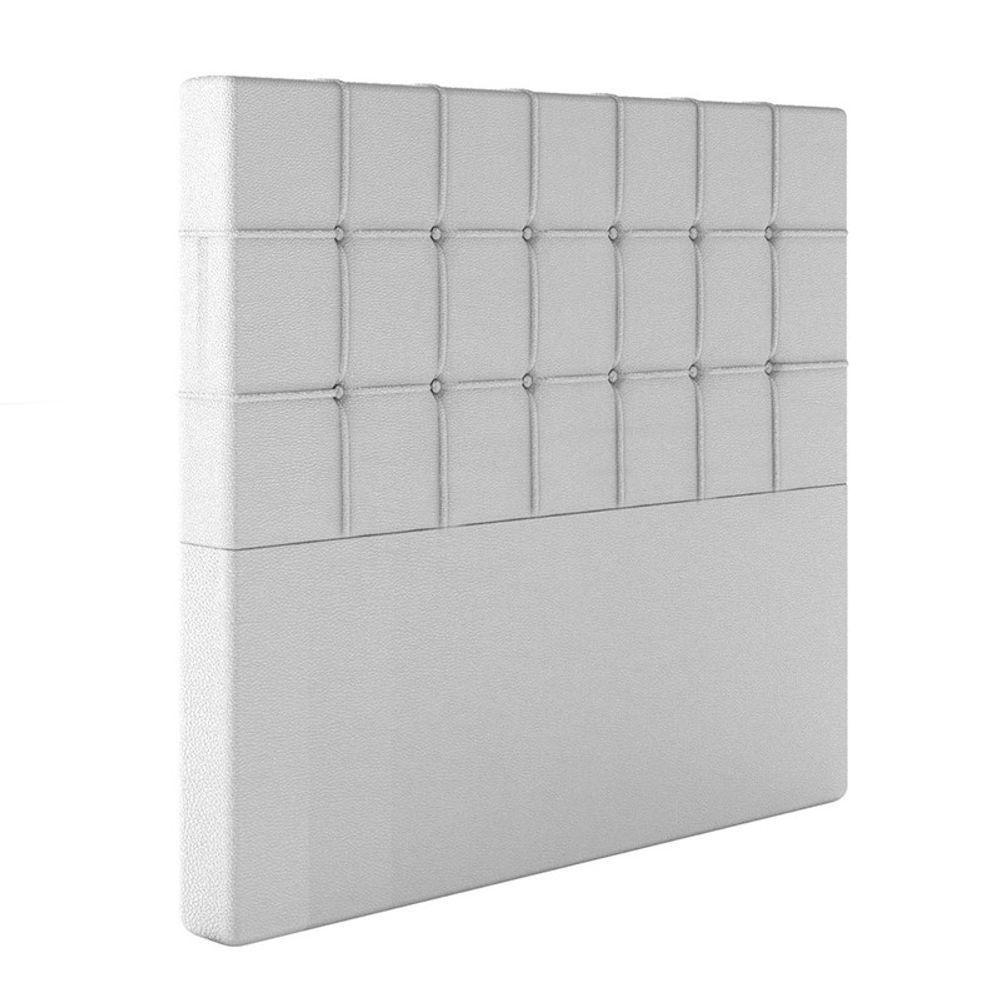 Cabeceira Estofada Queen 160 Cm Turmalina Corino Branco - 2