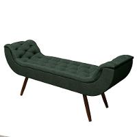 Recamier Puff Estofado Queen 160 Cm Drusa Veludo Verde - 2