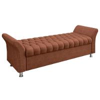 Recamier Puff Estofado King 195 Cm ágata Veludo Terracota - 2