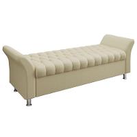 Recamier Puff Estofado King 195 Cm ágata Linho Creme - 2