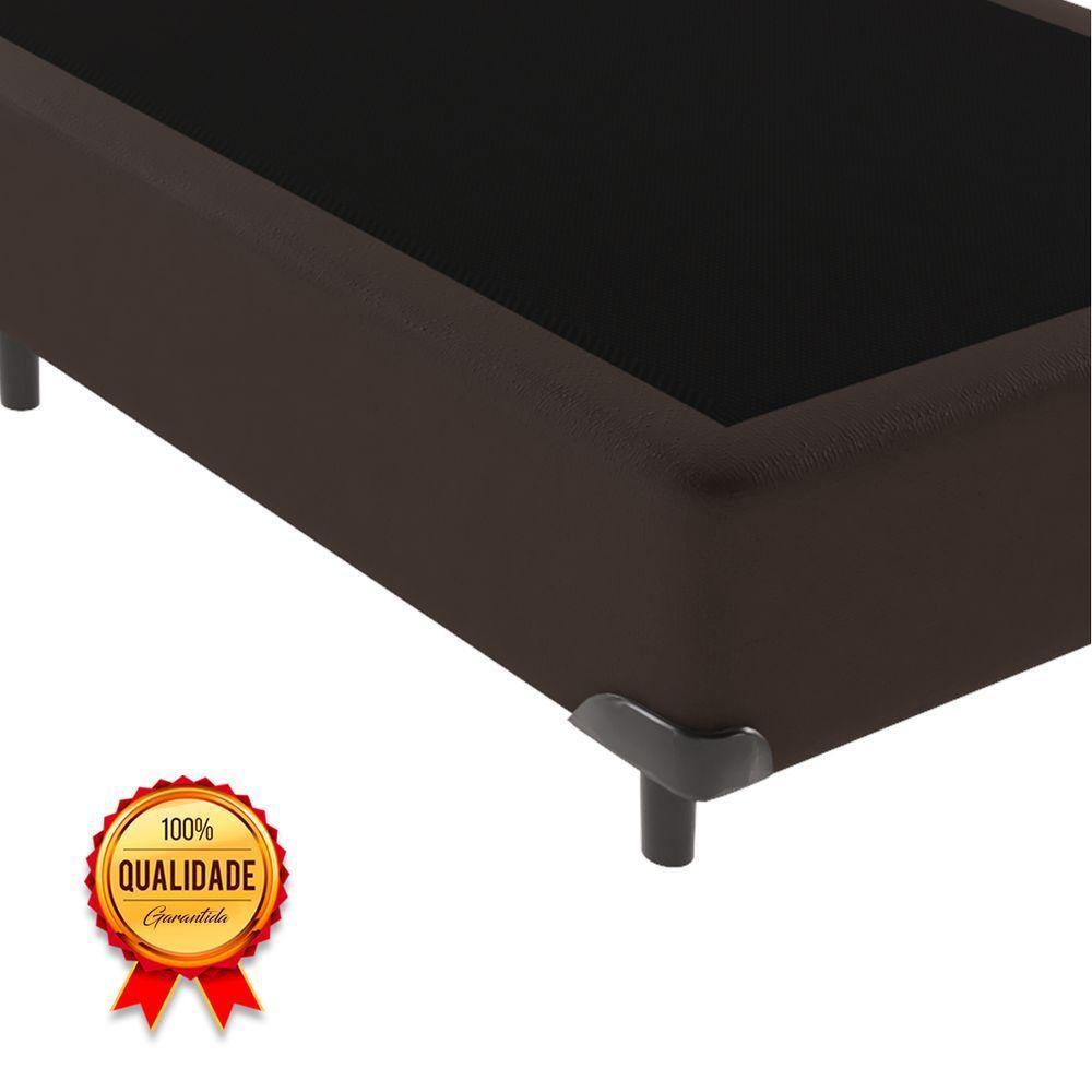 Cama Box Solteirão Marrom V-store 96x203x44 - 4