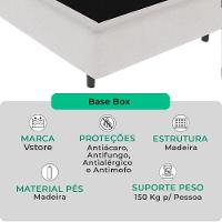 Cama Box Solteirão Branco V-store 96x203x44 - 2