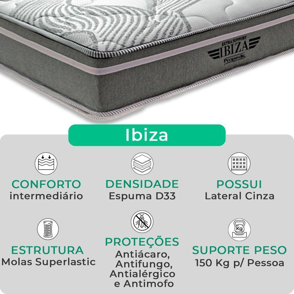 Cama Box Solteirão Branco E Colchão Ibiza Molas Vstore - 2