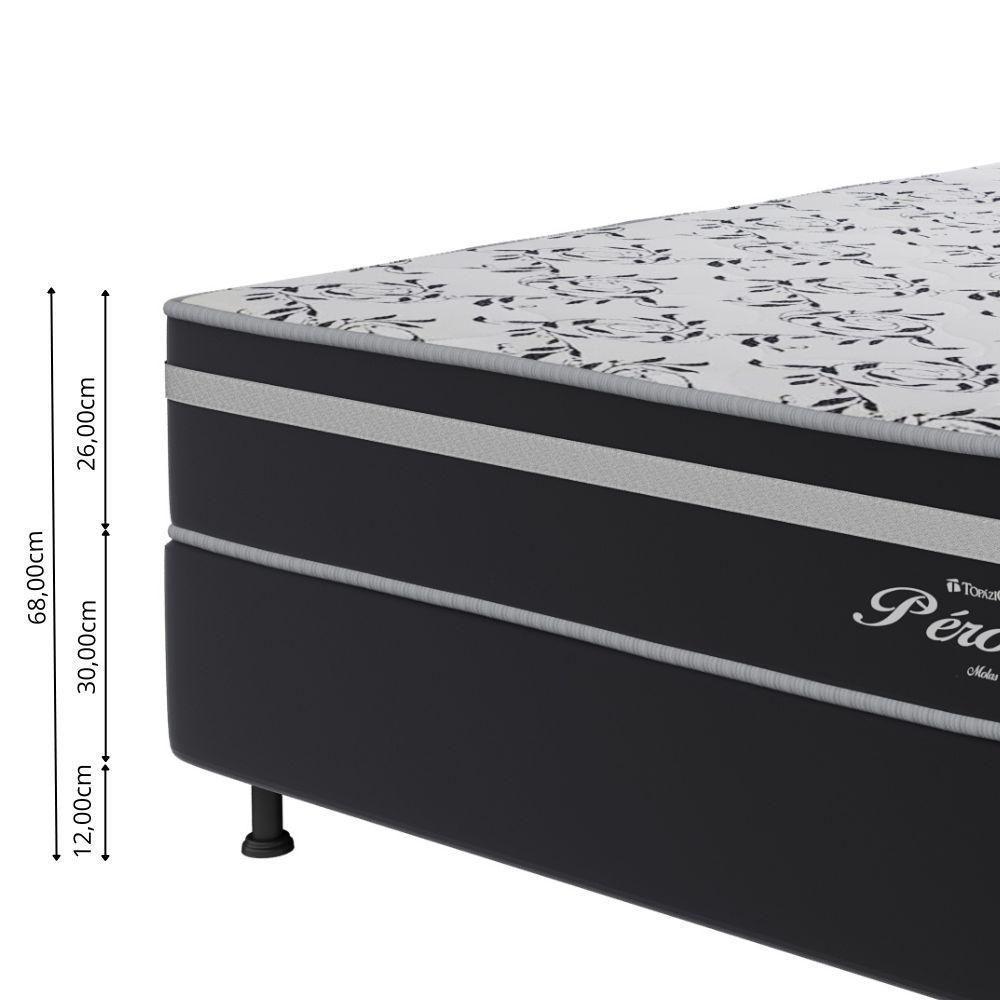 Cama Box Casal (138x188) D26 Molas Ensacadas Grafite-branco Pérola Topazio Colchões - 4