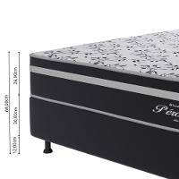 Cama Box Casal (138x188) D26 Molas Ensacadas Grafite-branco Pérola Topazio Colchões - 4
