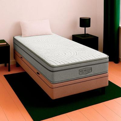 Cama Box Bege Colchão Los Angeles Molas Vstore 78x188x28