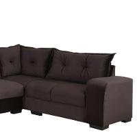 Sofá De Canto 3x2 Lugares Marrom Veneza Design Estofados - 3