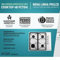 Cooktop 4 Bocas Philco Automático PCT04I Mesa De Inox Alumínio Bivolt - 2
