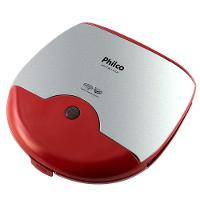 Mini Grill E Sanduicheira Philco Inox Vermelha 110V - 1