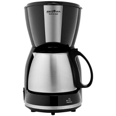 Cafeteira Elétrica Britânia Inox 30 Temp 30 Xícaras Preto 800W 110V