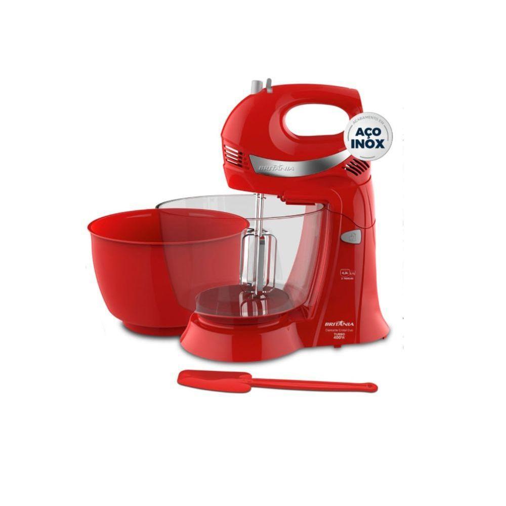 Batedeira Britânia Diamante Cristal Duo Turbo Vermelha 400W 110V - 4
