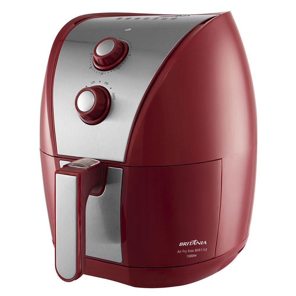 Air Fryer Britânia BRF11VI Inox Vermelha 4,4L 1500W 110V - 4