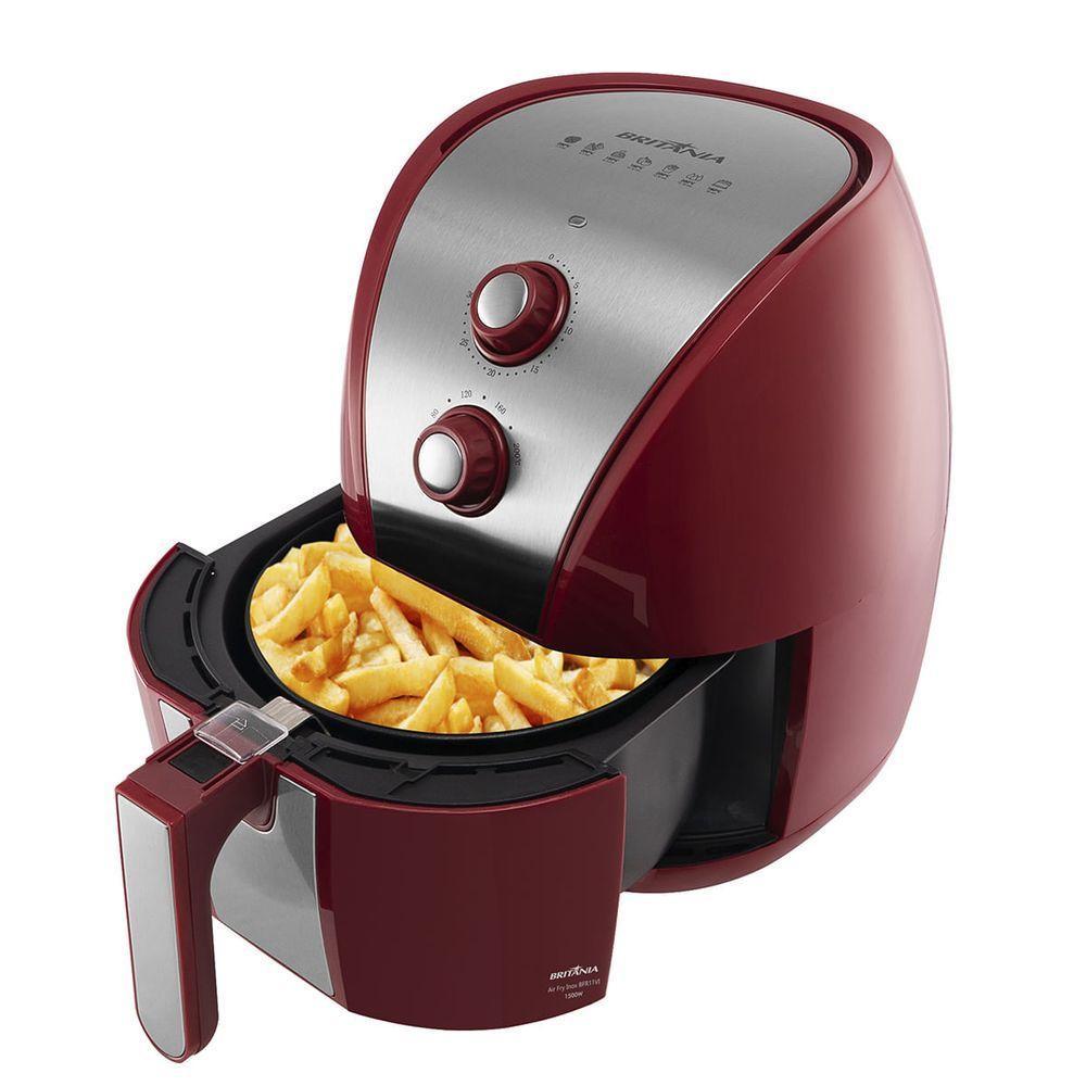 Air Fryer Britânia BRF11VI Inox Vermelha 4,4L 1500W 110V - 7