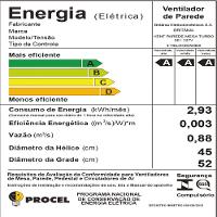 Ventilador De Parede Britânia Mega Turbo 50 Six 135w 110V - 3
