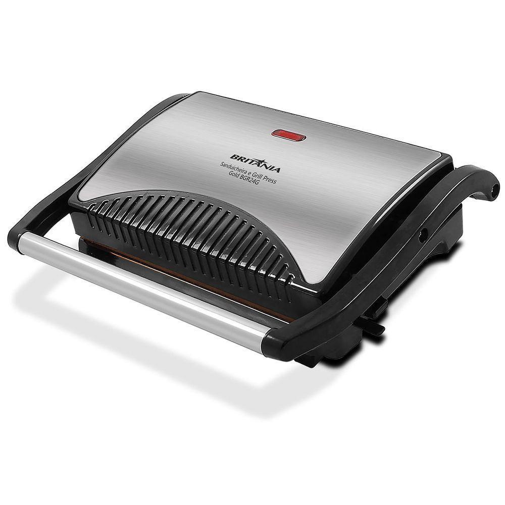 Sanduicheira E Grill Britânia BGR24G Press Revestimento Gold 220V - 1