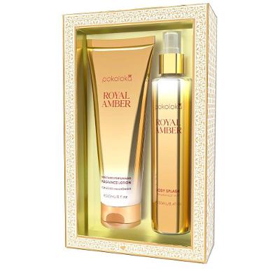 Pokoloka Kit Loção Body Splash Royal Amber 250ml + Body Lotion 240ml